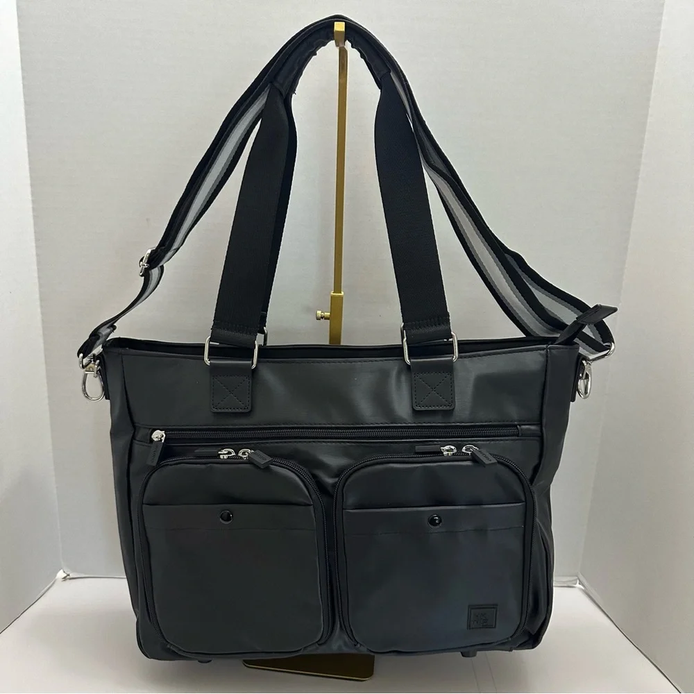 IHKWIP Cargo Catchall Tote – Black with Two Crossbody Straps